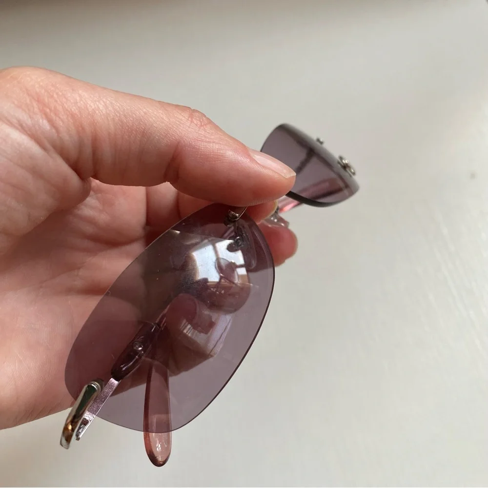 Stylish Purple Sunglasses with Butterfly Detail Muted Purple Sunnies
